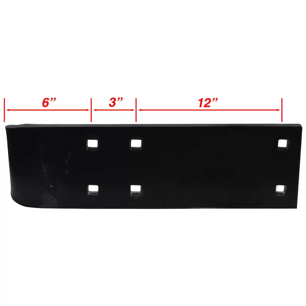 23" x 6" x 3/4" Curb Guard for Highway Punch Cutting Edges - 6 Square Holes, 5/8" - Universal