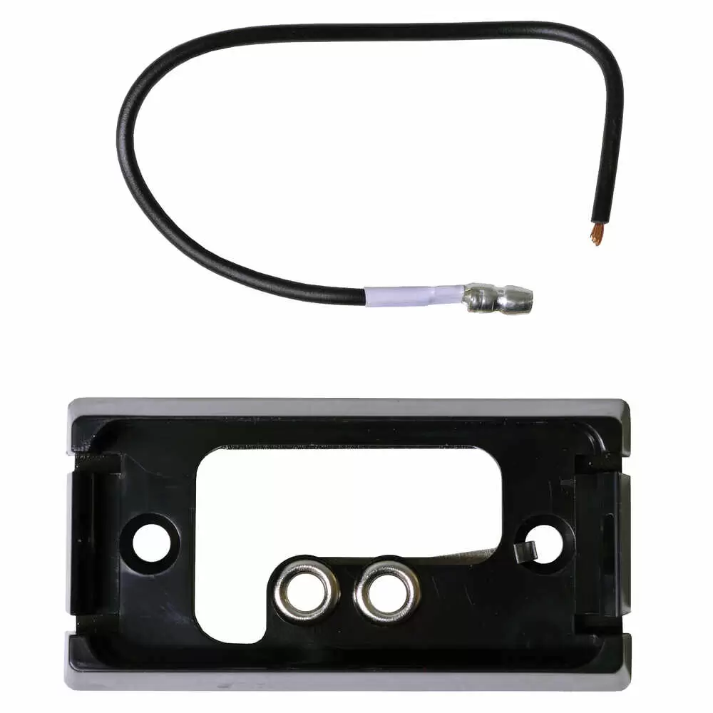2.5" Rectangular Black Base with Single Lead 