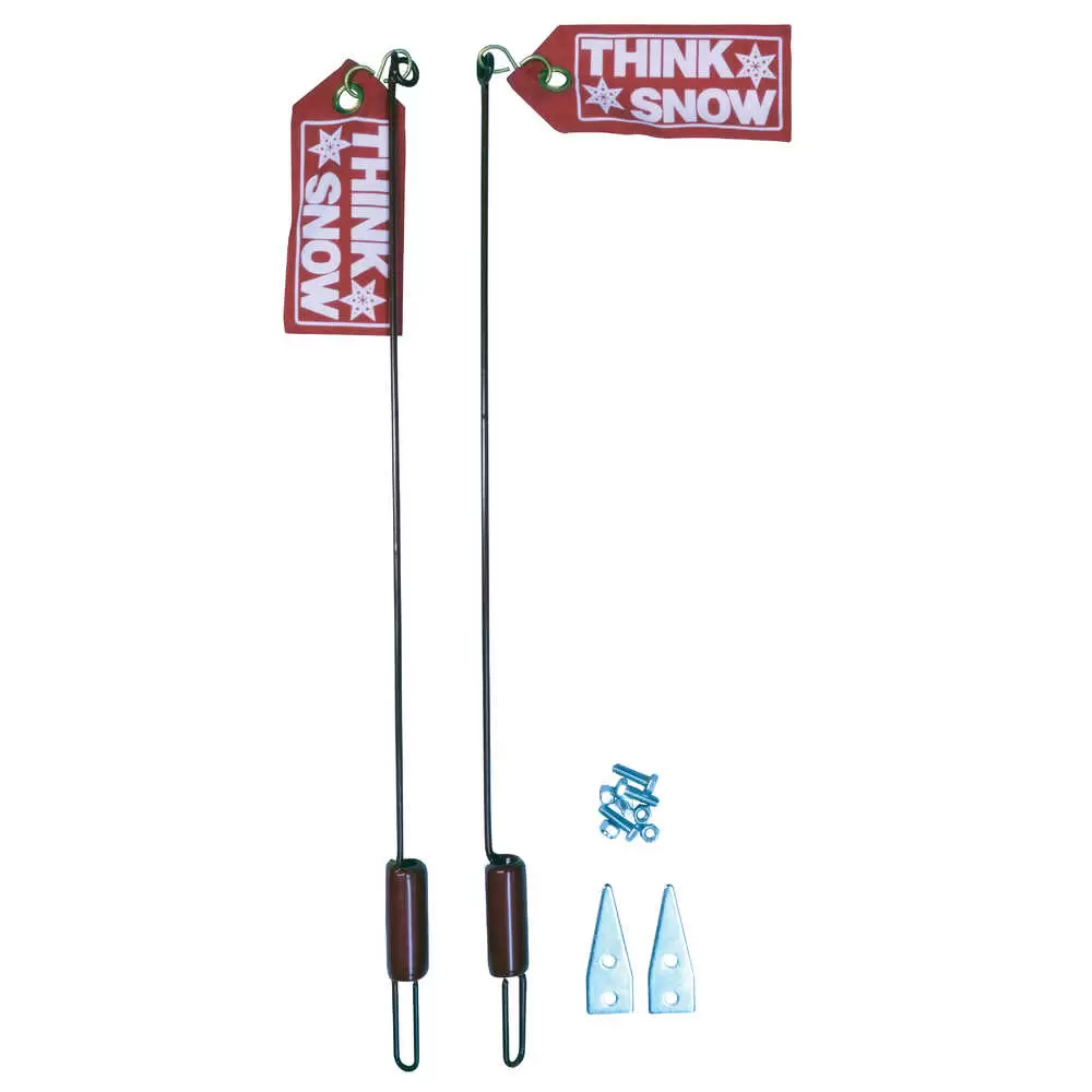 26" Red Blade Guide Kit Includes Mounting Hardware (Pair) with Flags - Replaces Western 1308210