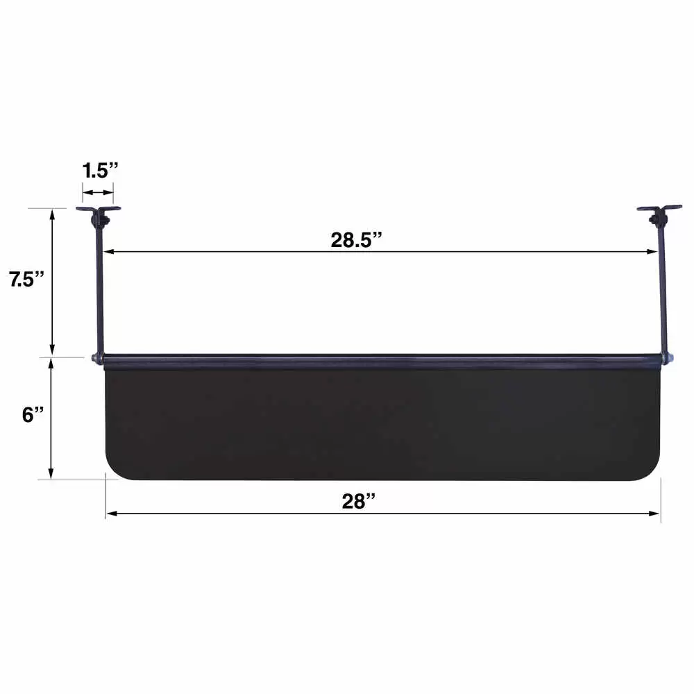 28" x 6" Transparent Smoke Color Sun Visor
