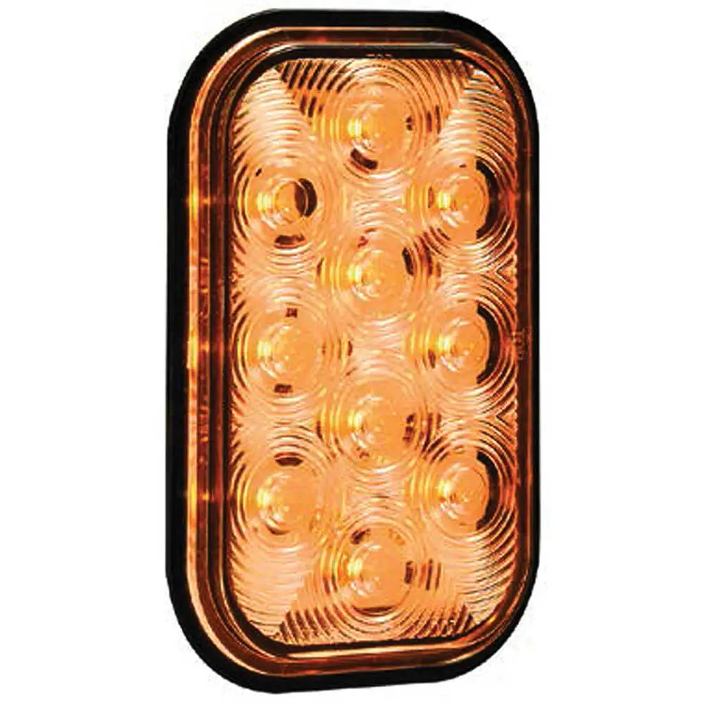 3" x 5" rectangular amber clear lens park / front / rear turn signal