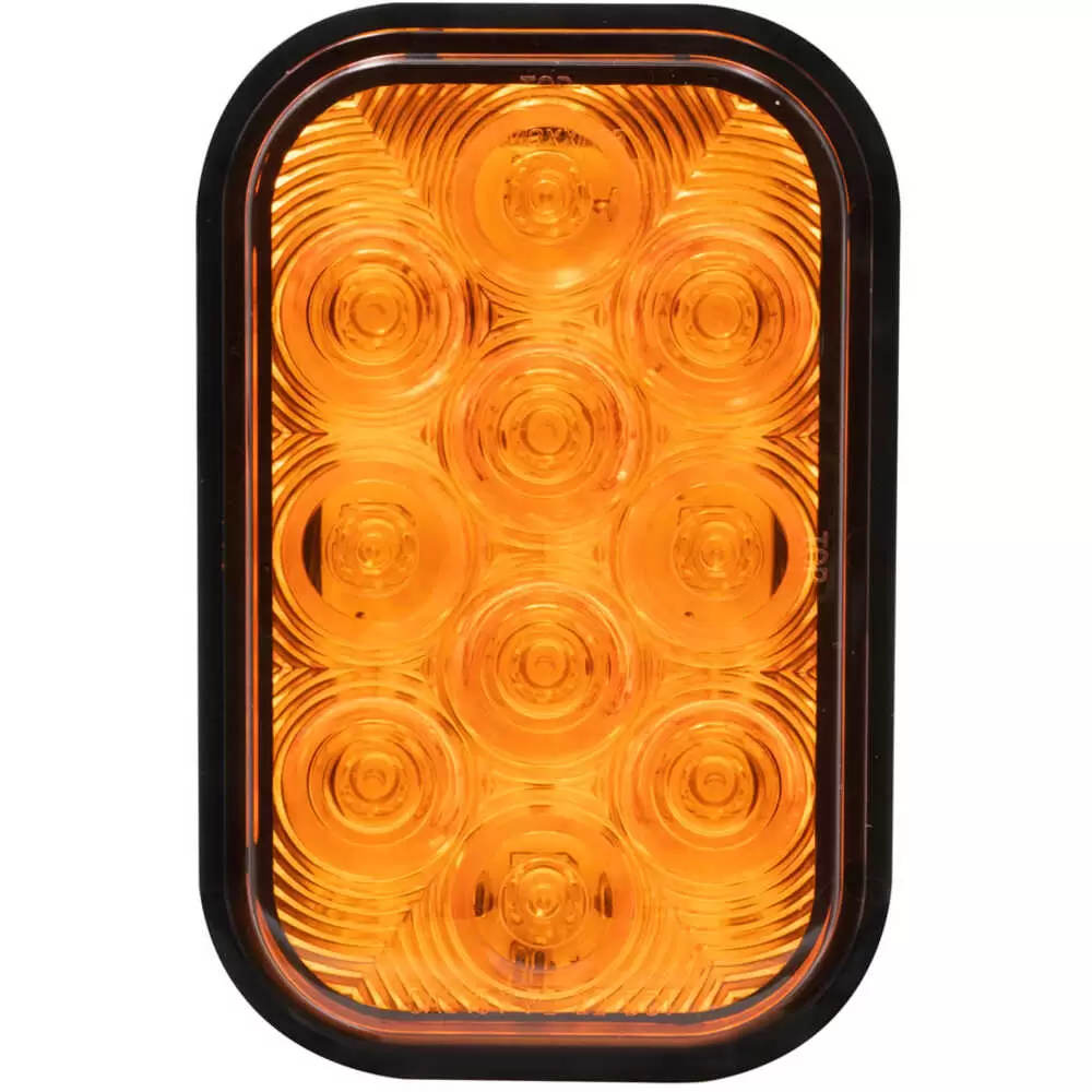 3" x 5" Rectangular Amber Park / Front / Rear Turn Signal - 10 LEDs