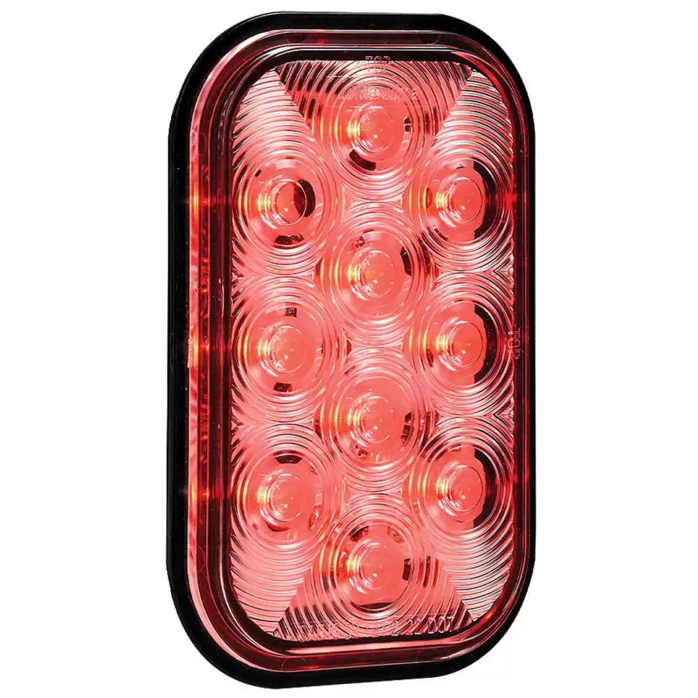 3 X 5 rectangular red with clear lens stop, turn, tail (STT) lamp