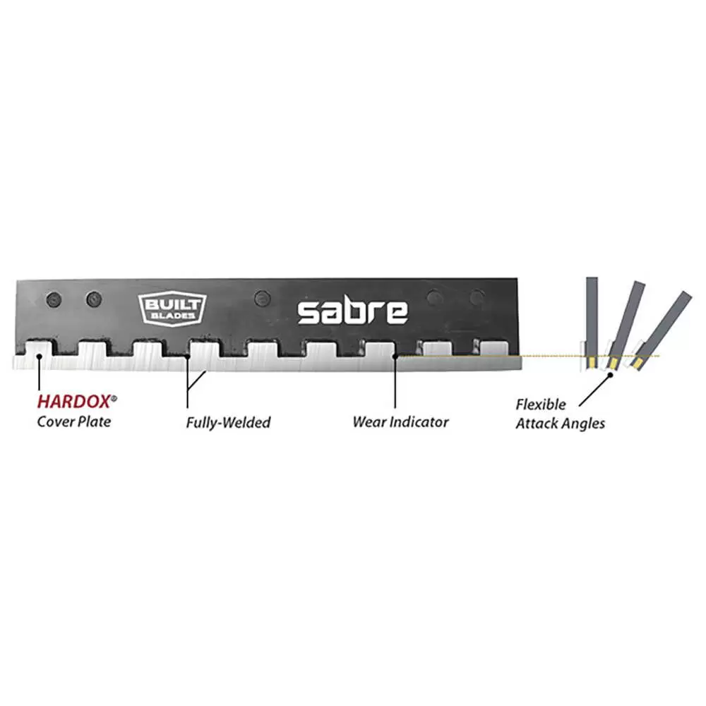 3' x 6" x 3/4" Sabre HD Carbide Highway Punch Cutting Edge with Welded Hardox Cover Blade