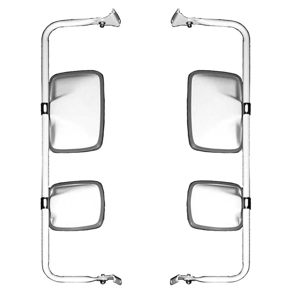 30" Left White Mirror Assembly without Presets - Pair Velvac 712633