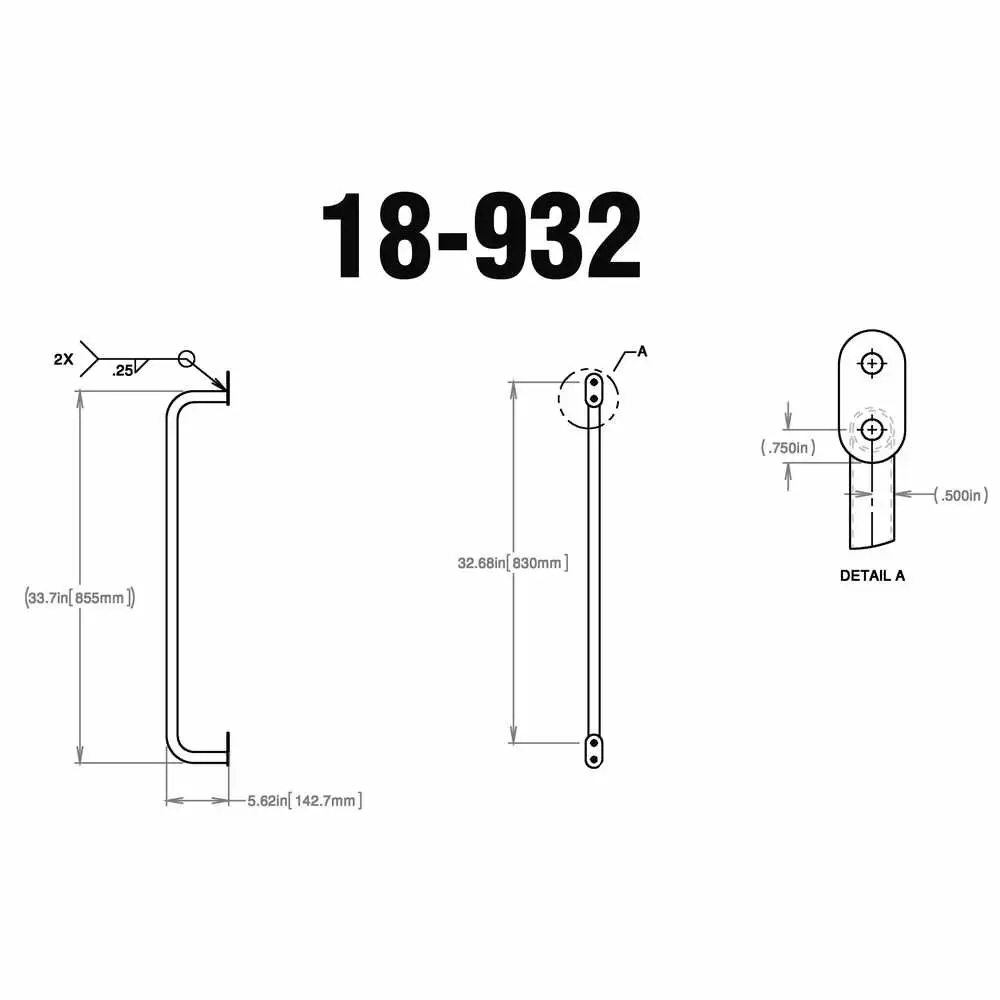 32" Yellow Safety Assist Grab Bar - Designed for Ford Transit