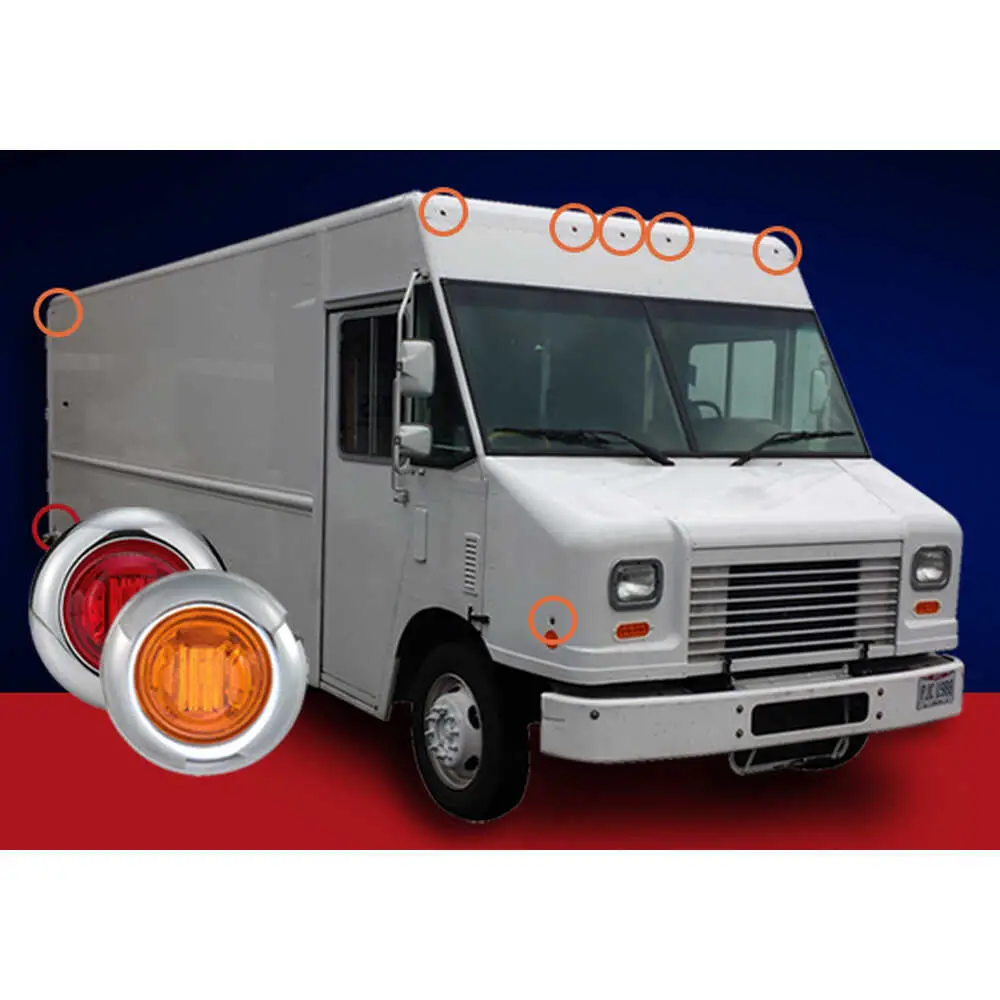 3/4" LED Red Clearance Marker/Stop/Tail/Turn Light - 3-Wire