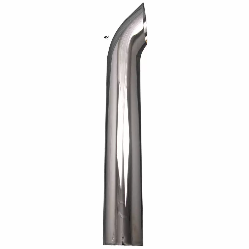 36" Chrome Curved Stack Pipe - 4" OD