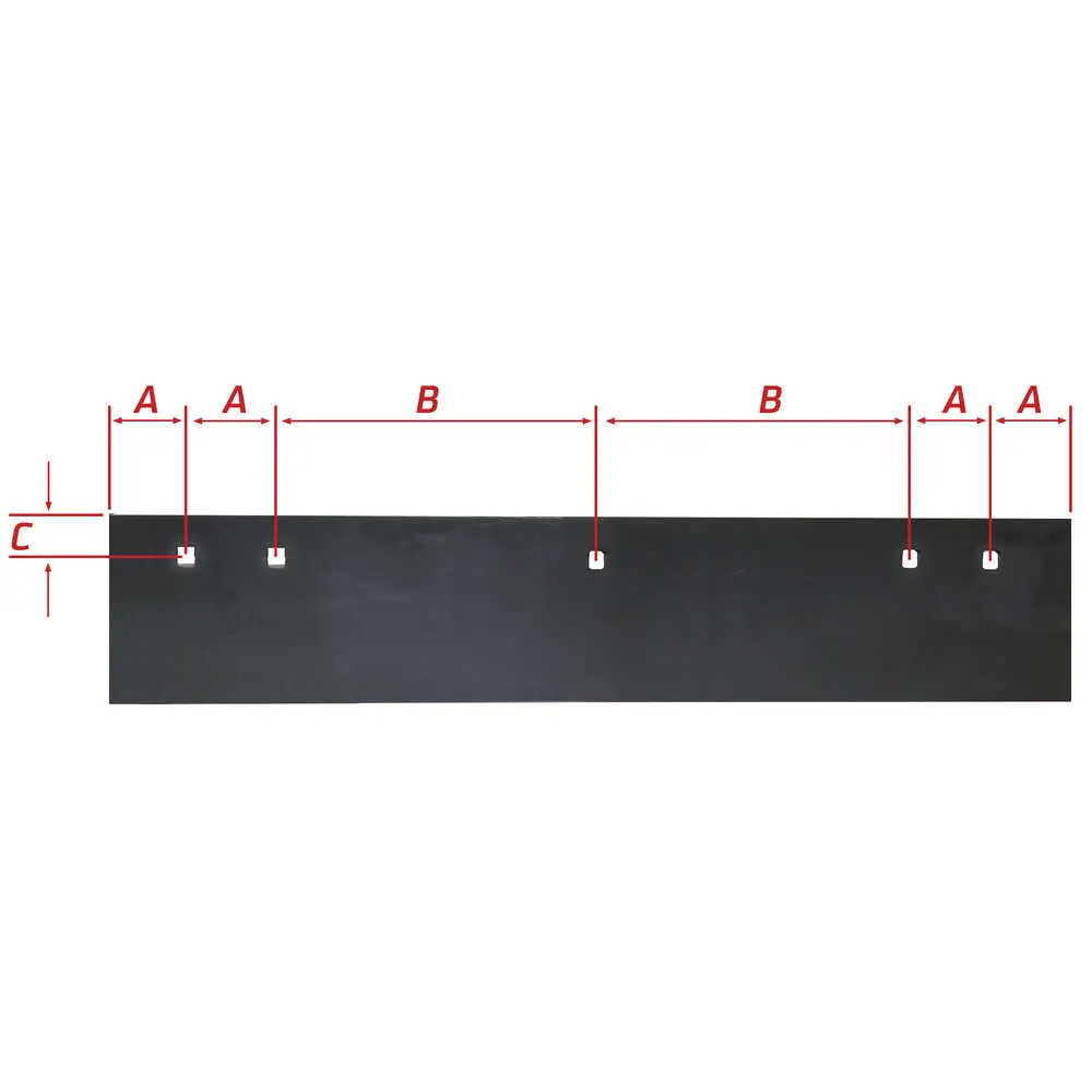 36" Countersunk Carbon Steel Highway Punch Blade, 5/8" x 8" x 36"