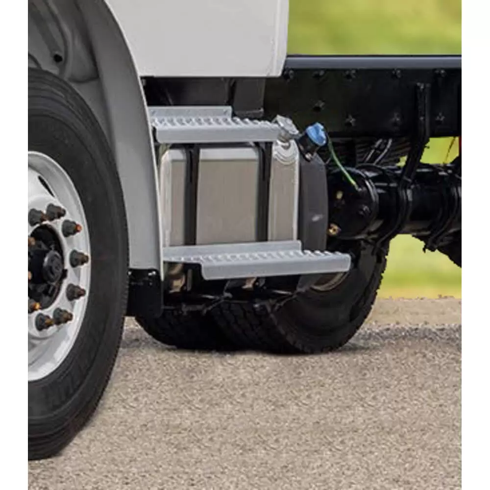 36.5" x 9.75" Steel Step, Argent Silver - Fits Freightliner