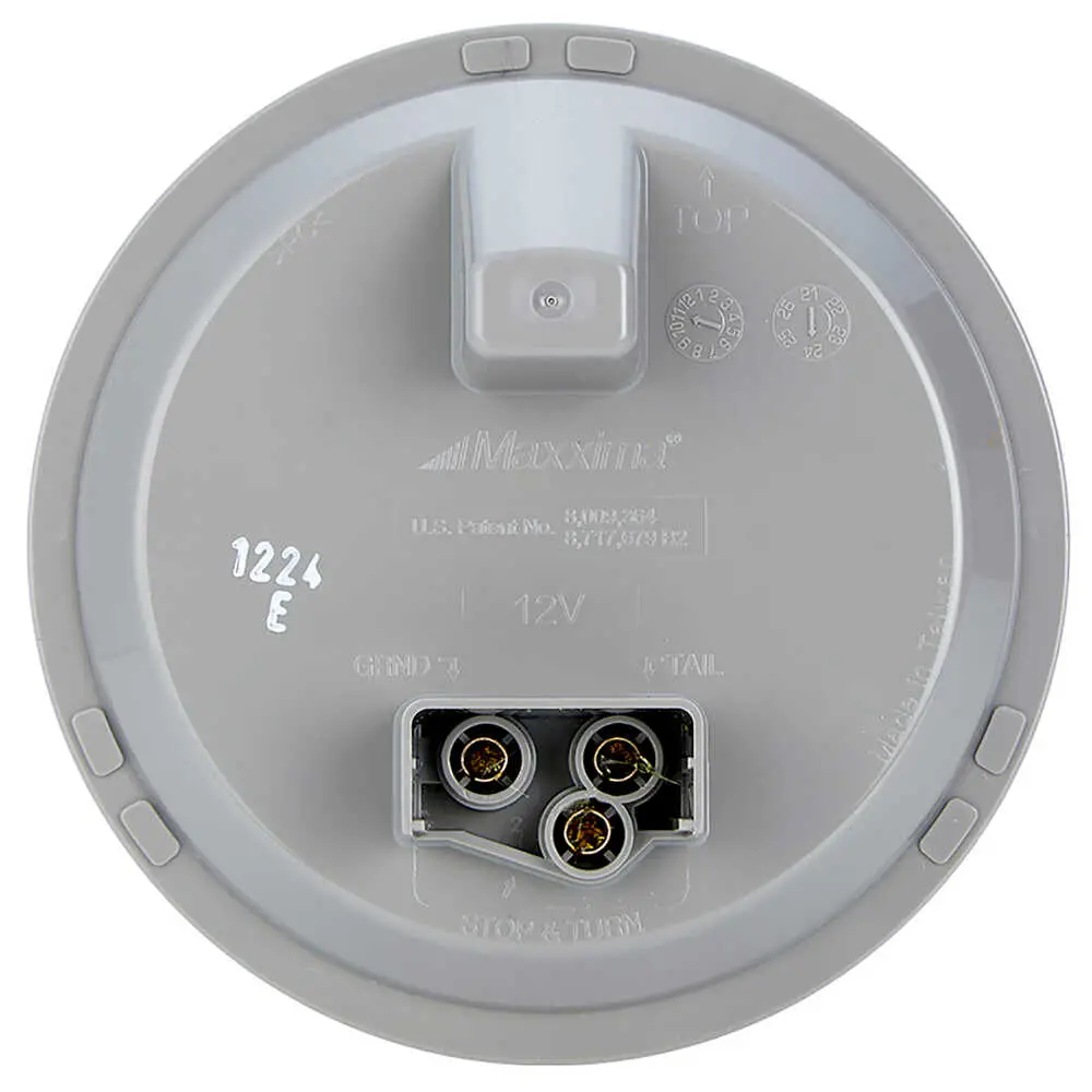 4" LED Red Round Stop/Tail/Turn Lamp, grommet mount 