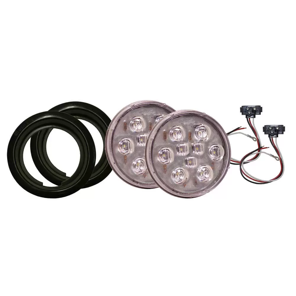 4" LED Round Back-Up Light Kit, 9 LED's