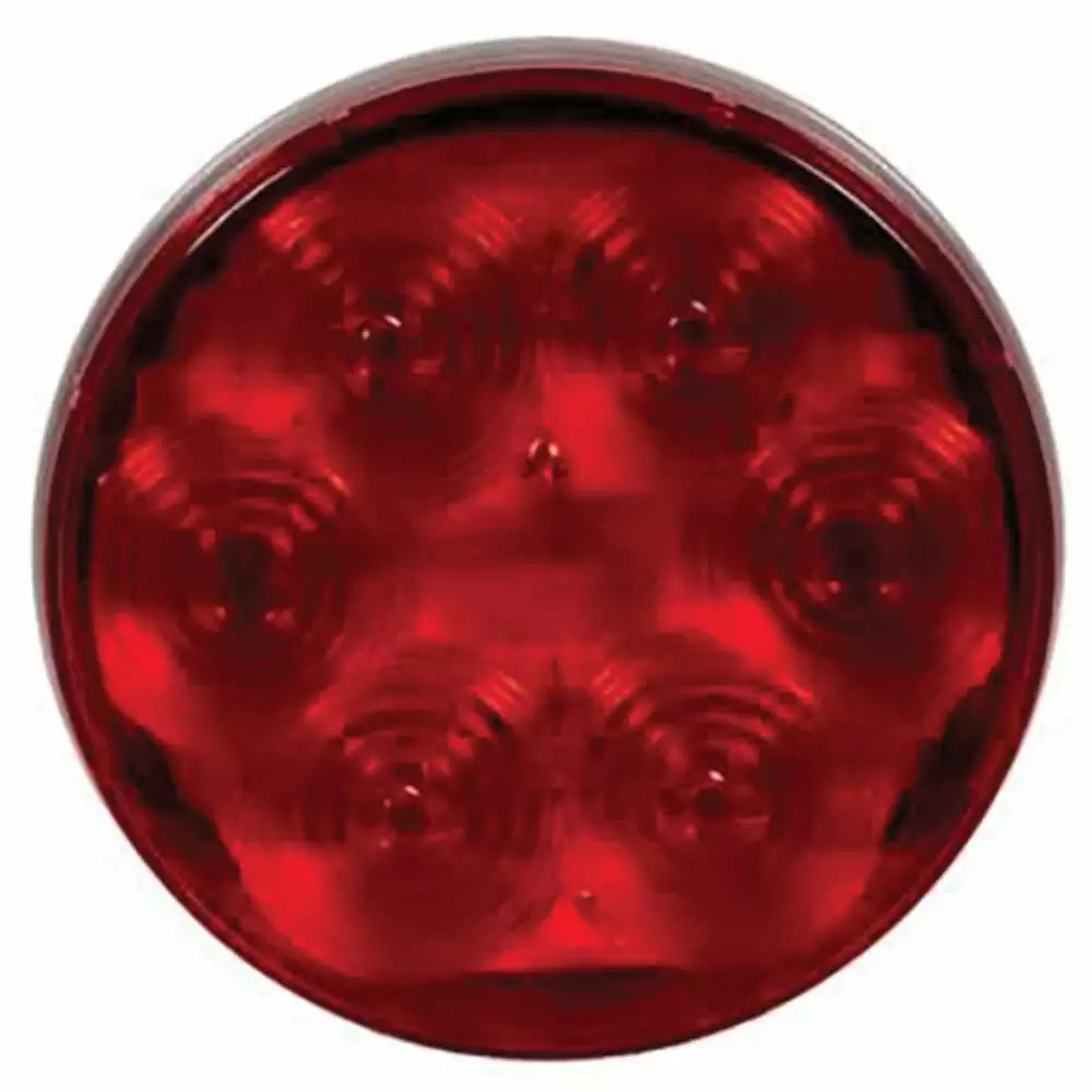 4" Round LED Red Stop/Tail/Turn Light, 6 Led's for Stepvans