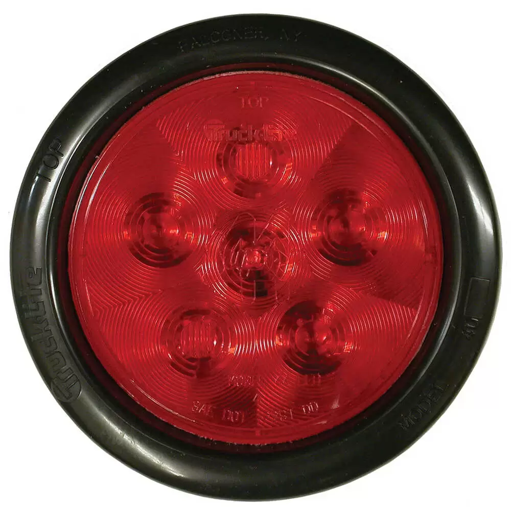 4" Round Red Led Stop/Tail/Turn Lamp - 6 diode - Truck-Lite
