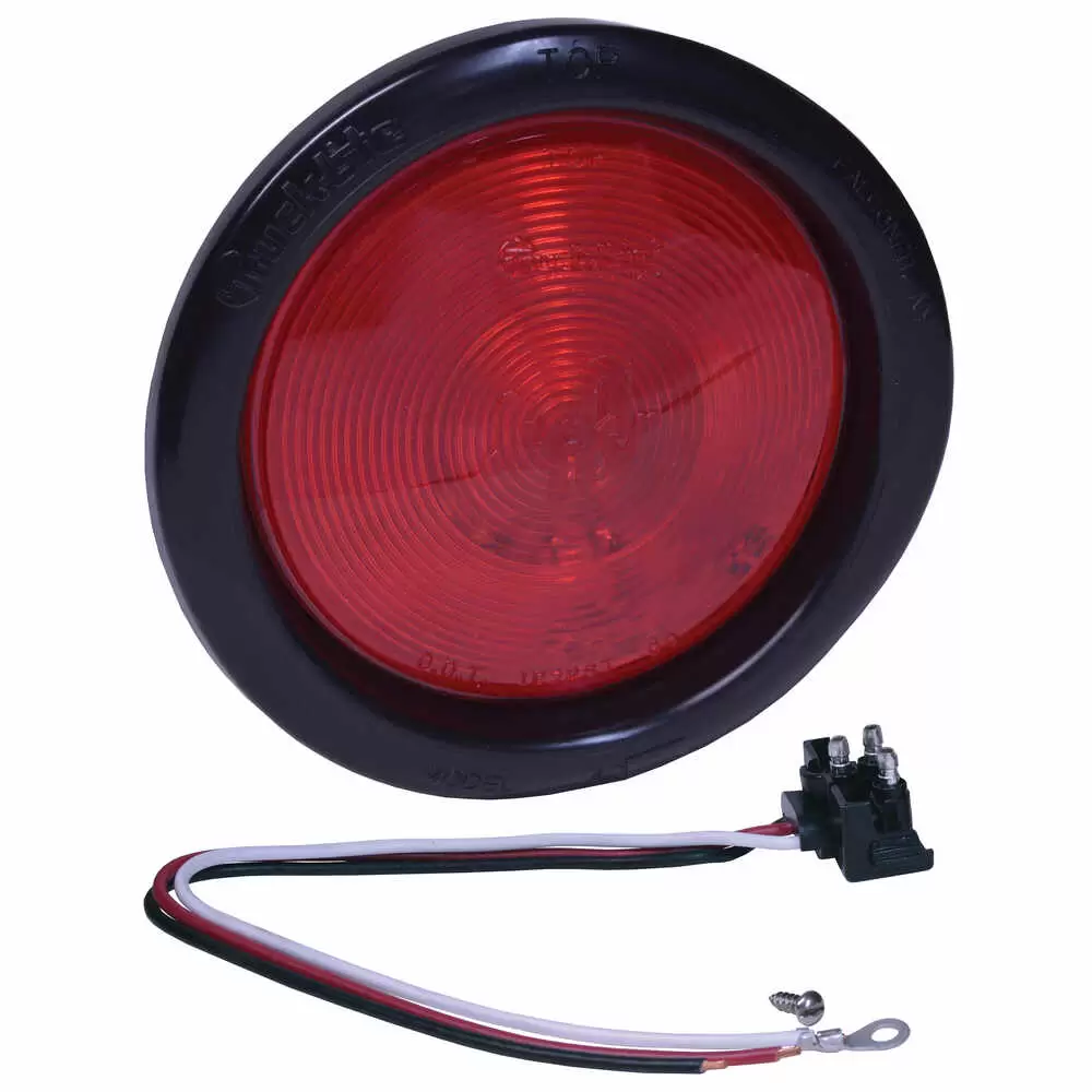 4" Round Red Light Kit with Grommet - Stop / Turn / Tail - Truck-Lite 40042R