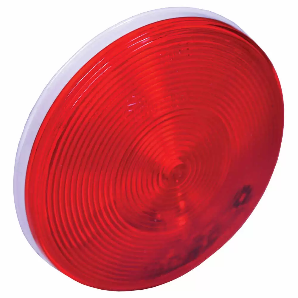 10 Pack 4" Round Red LED Lights – Stop, Tail, Turn, Marker – For Truck Trailer