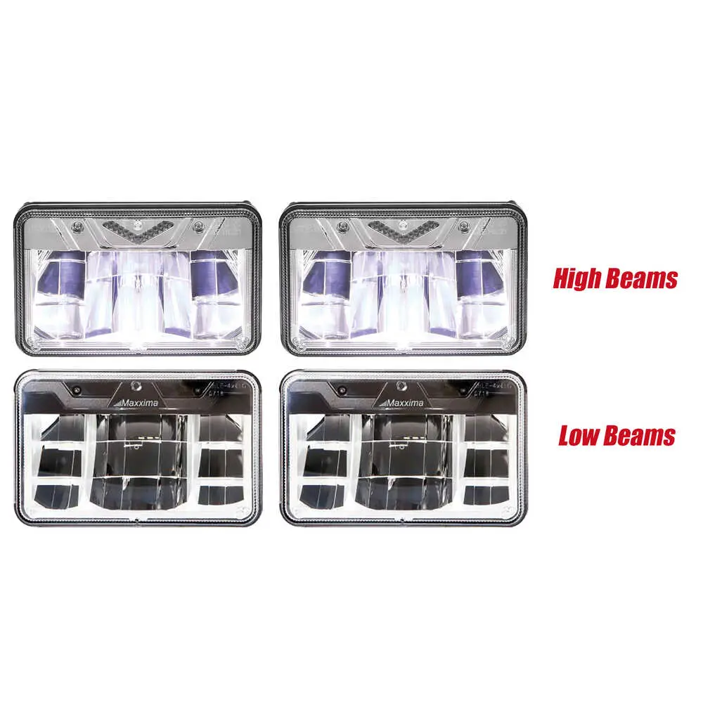 4" x 6" LED High & Low Beam 4PC Headlight Kit