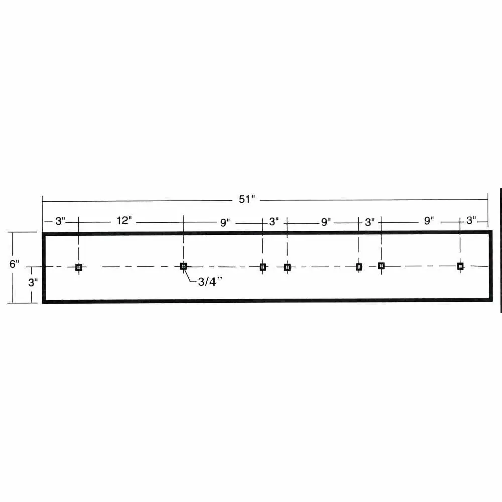 4.25' x 6" x 1/2" High Carbon Steel Cutting Edge Center Punch Blade Kit, 2 Pieces - Diamond