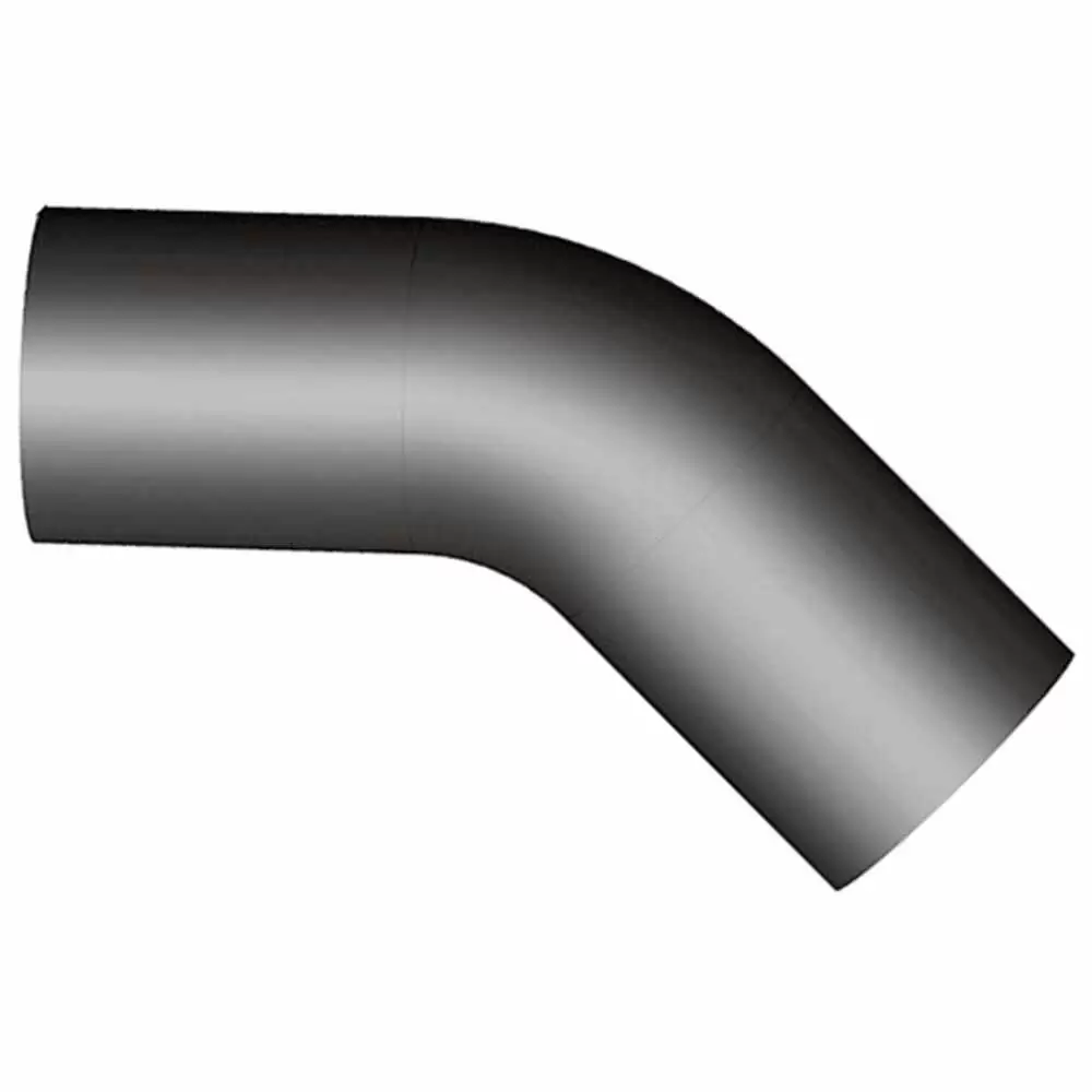 45 Degree Angle Elbow Pipe, Aluminized . Overall length 18, 4