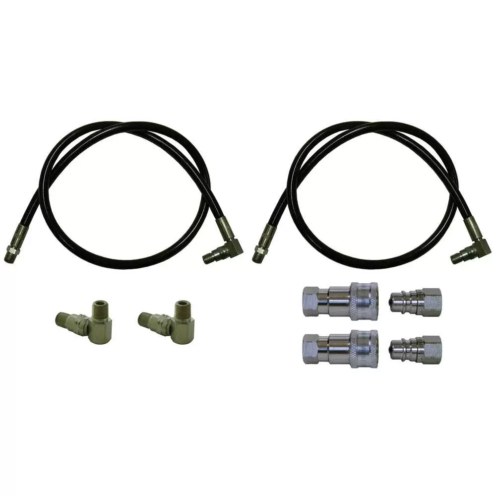45" Hydraulic Hose with 1 Swivel, 1/4" Male NPT and 1/4" Quick Disconnect Hydraulic 2 piece coupler Kit. - Meyer 21856