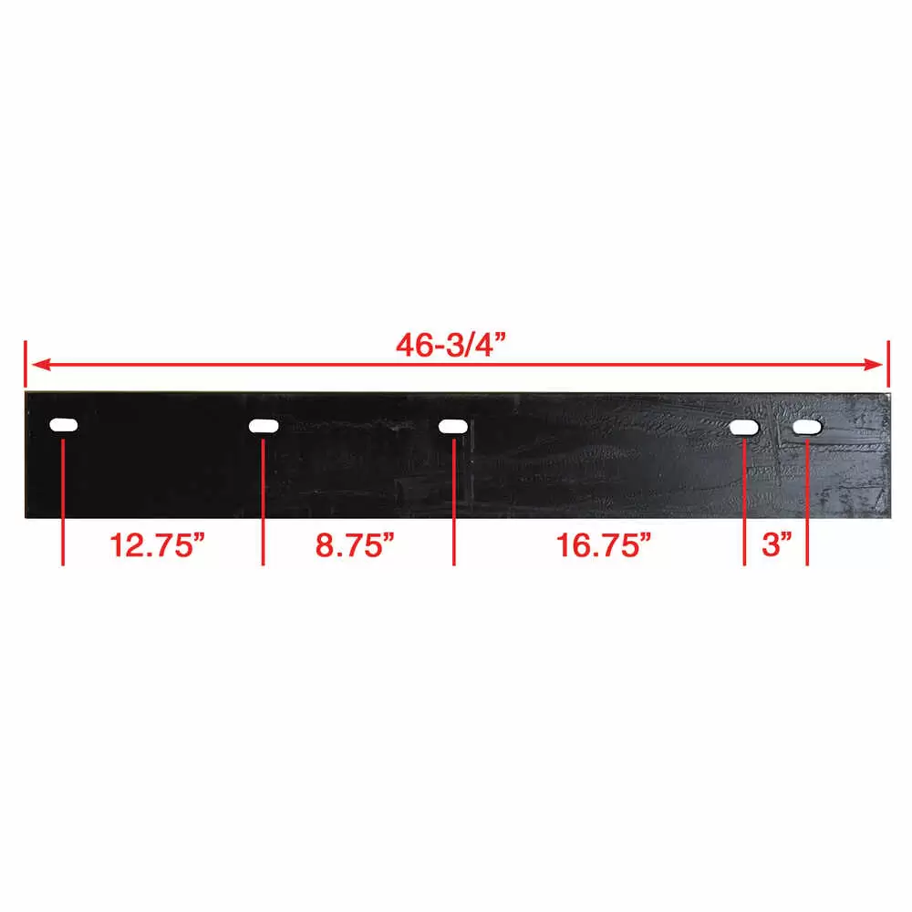 46-3/4" x 6" Steel Cutting Edge 9.5' V-Blade - Western 44898 1311204 MVP Plus, MVP3 & Fisher XV, Extreme