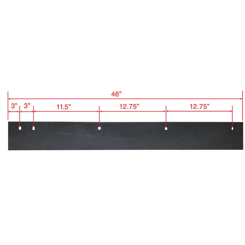46" x 6" x 5/8" High Carbon Steel Highway Punch Cutting Edge Blade - SnowDogg VXF95 V-Plow