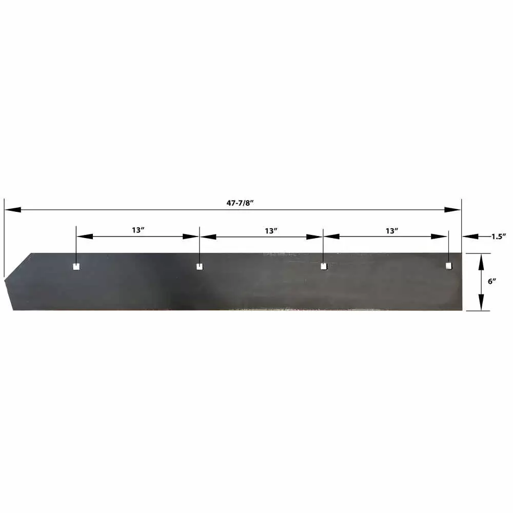 47-7/8" High Carbon Steel Cutting Edge 8.2' V-Blade with 4 Mounting Holes - Fits Boss BAX00098 1304761