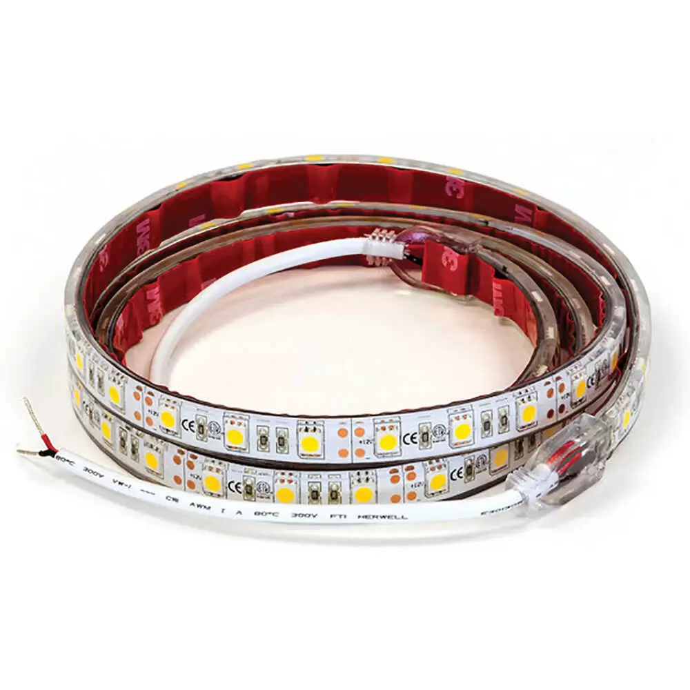 48" 72-LED Clear Warm Strip Light with 3m Adhesive Back - 940 Lumens