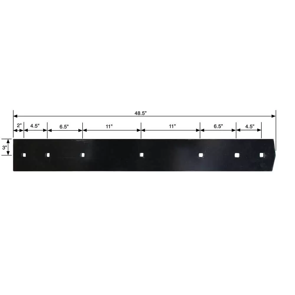 48" Meyer & Diamond High Carbon Steel Cutting Edge Half Center Punch Blade for V-Plow