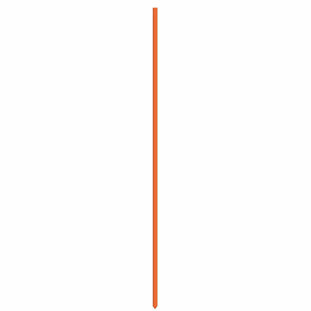 48" Solid Fiberglass Bright Orange Driveway Marker - 1/4" Diameter