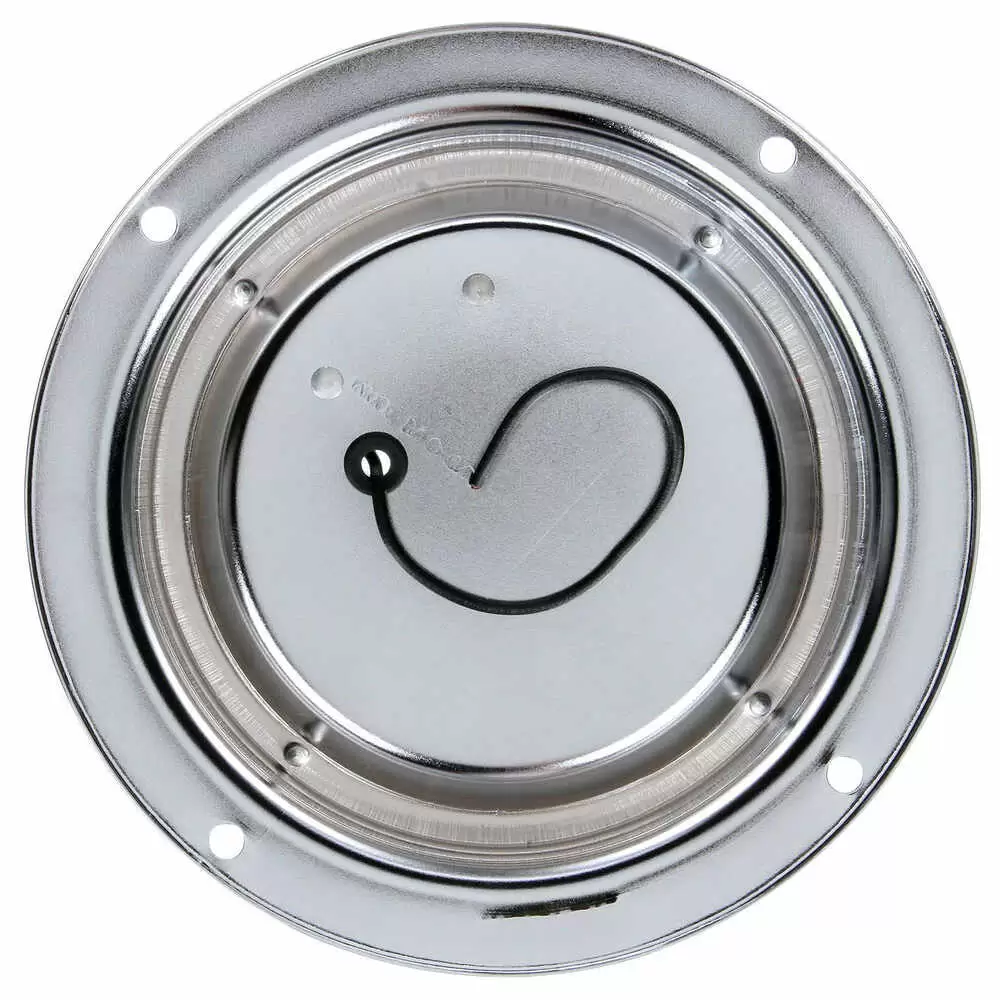 6-3/8" O.D. Chrome Base Dome Lamp with Switch and Clear Lens