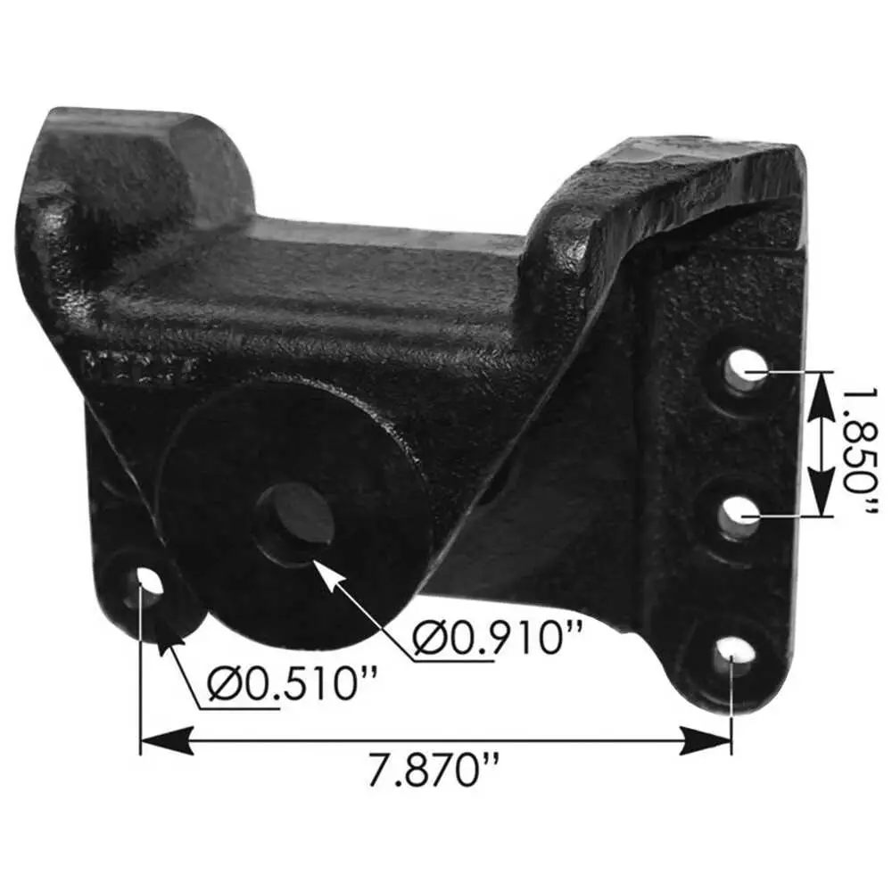 6-Hole Cast Leaf Spring Hanger, Rear of Rear - Fits Chevrolet Kodiak/GMC Topkick