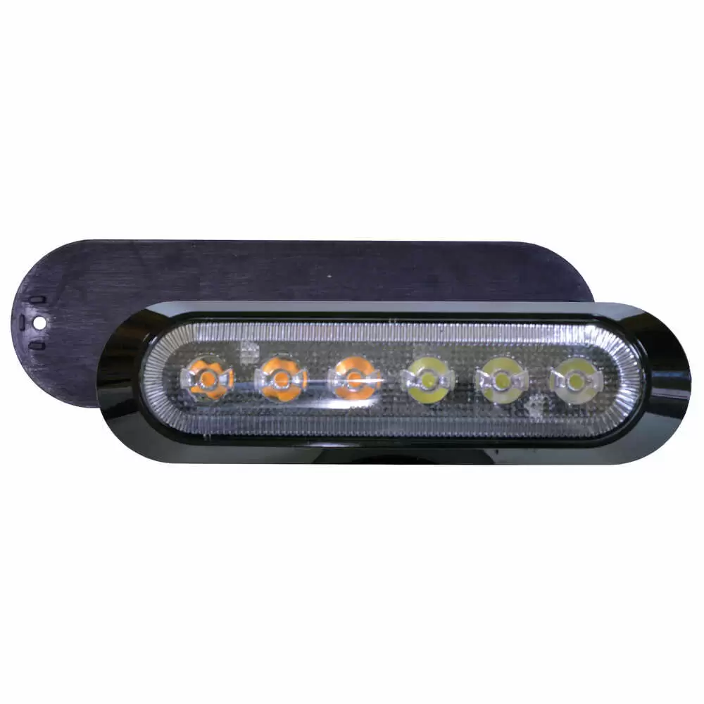 6 BBT 220 volt Amber LED Low-Profile Indicator Lights 
