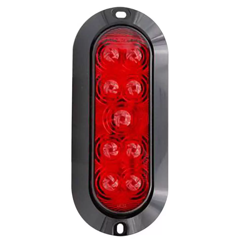 6" LED Red Oval Surface Mount Stop Tail Turn Light