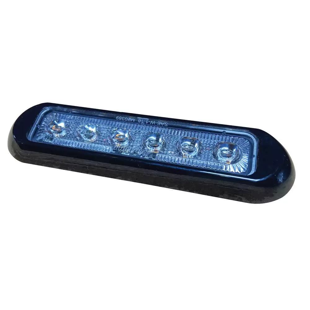 6" LED Thin Low Profile Warning Light - Dual Color Green / Amber - 4 Light Kit