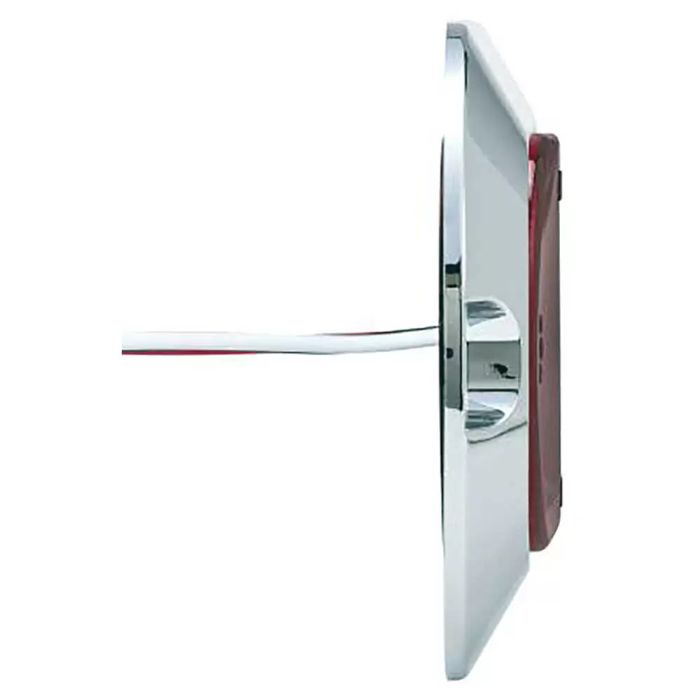 6" Oval Red Stop/Turn/Tail Surface Mount, Chrome Housing