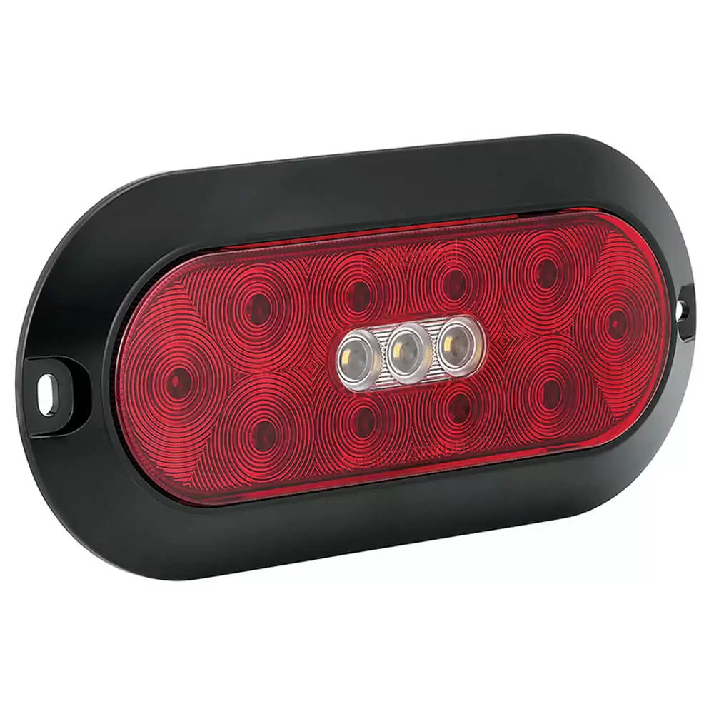 6" Surface Mount Oval Hybrid LED Combination Stop/Turn/Tail and Back-Up Light