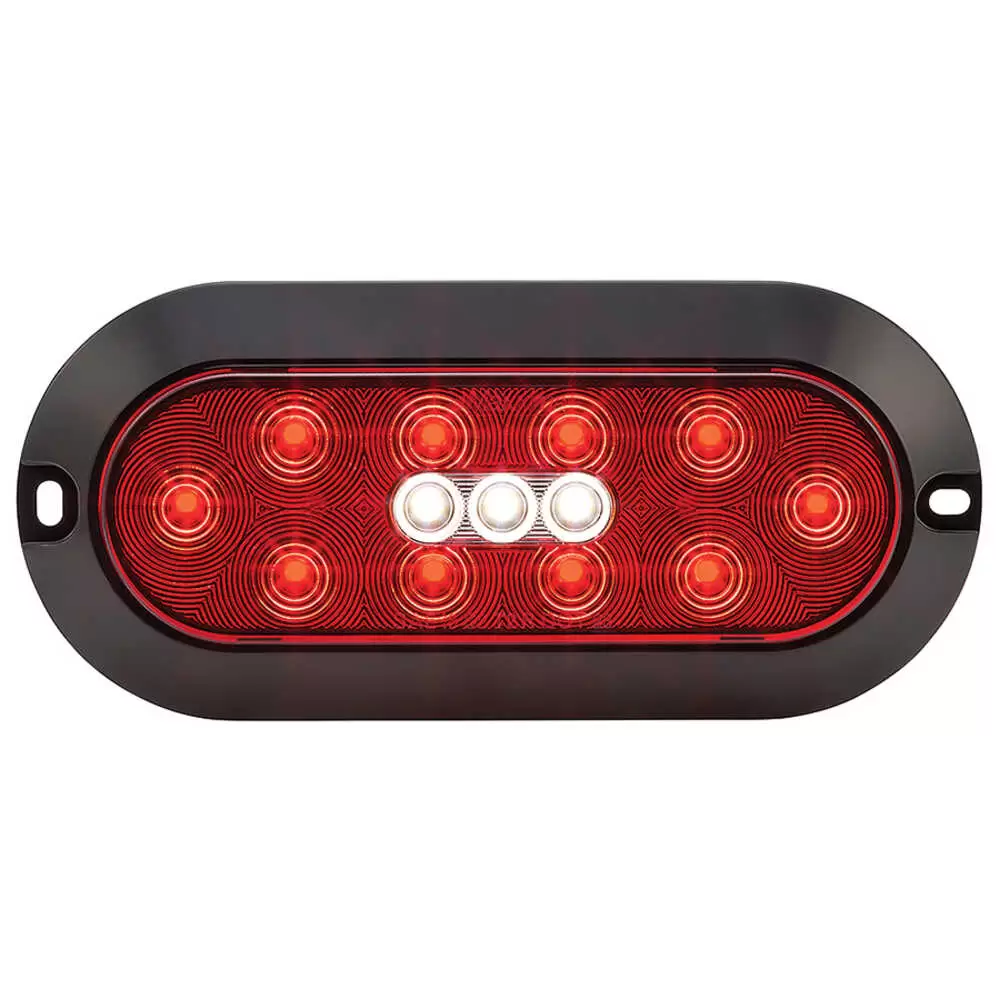 6" Surface Mount Oval Hybrid LED Combination Stop/Turn/Tail and Back-Up Light