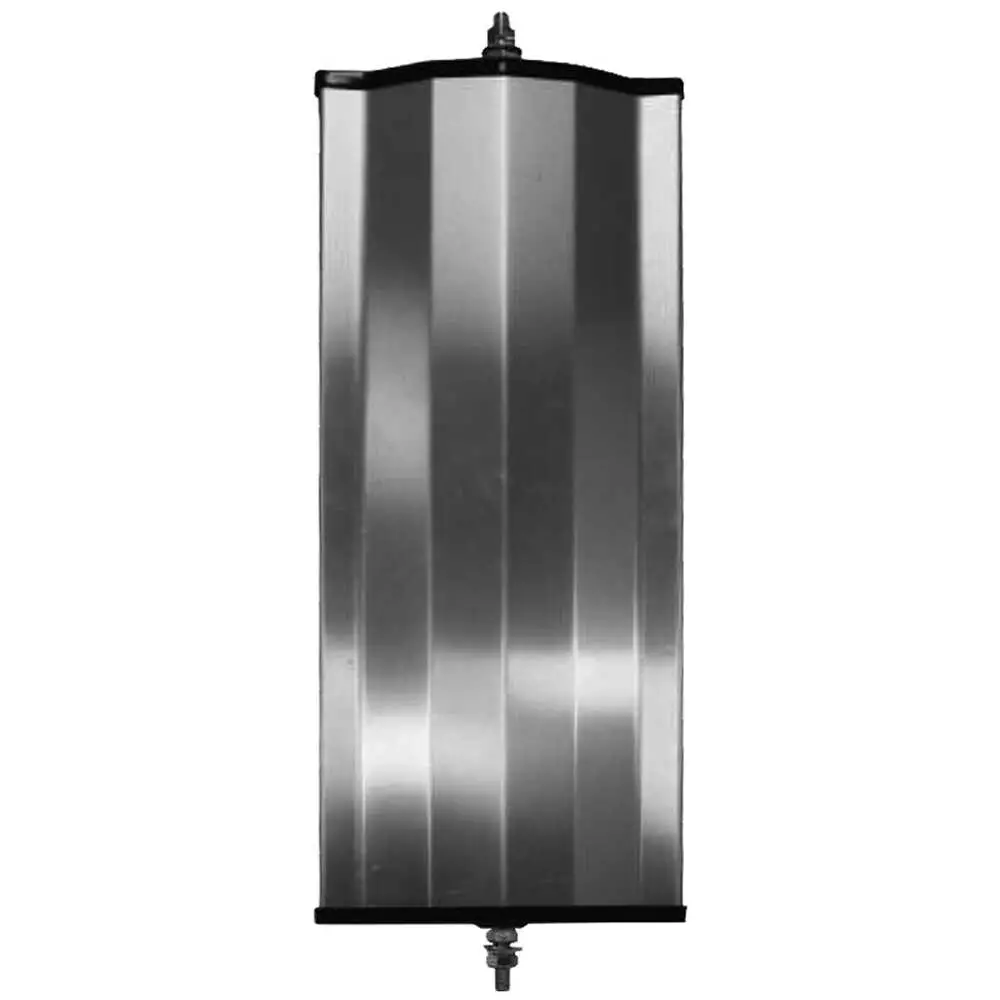 6" x 16" Angle Back Economy Mirror, Aluminum with Plastic End Caps