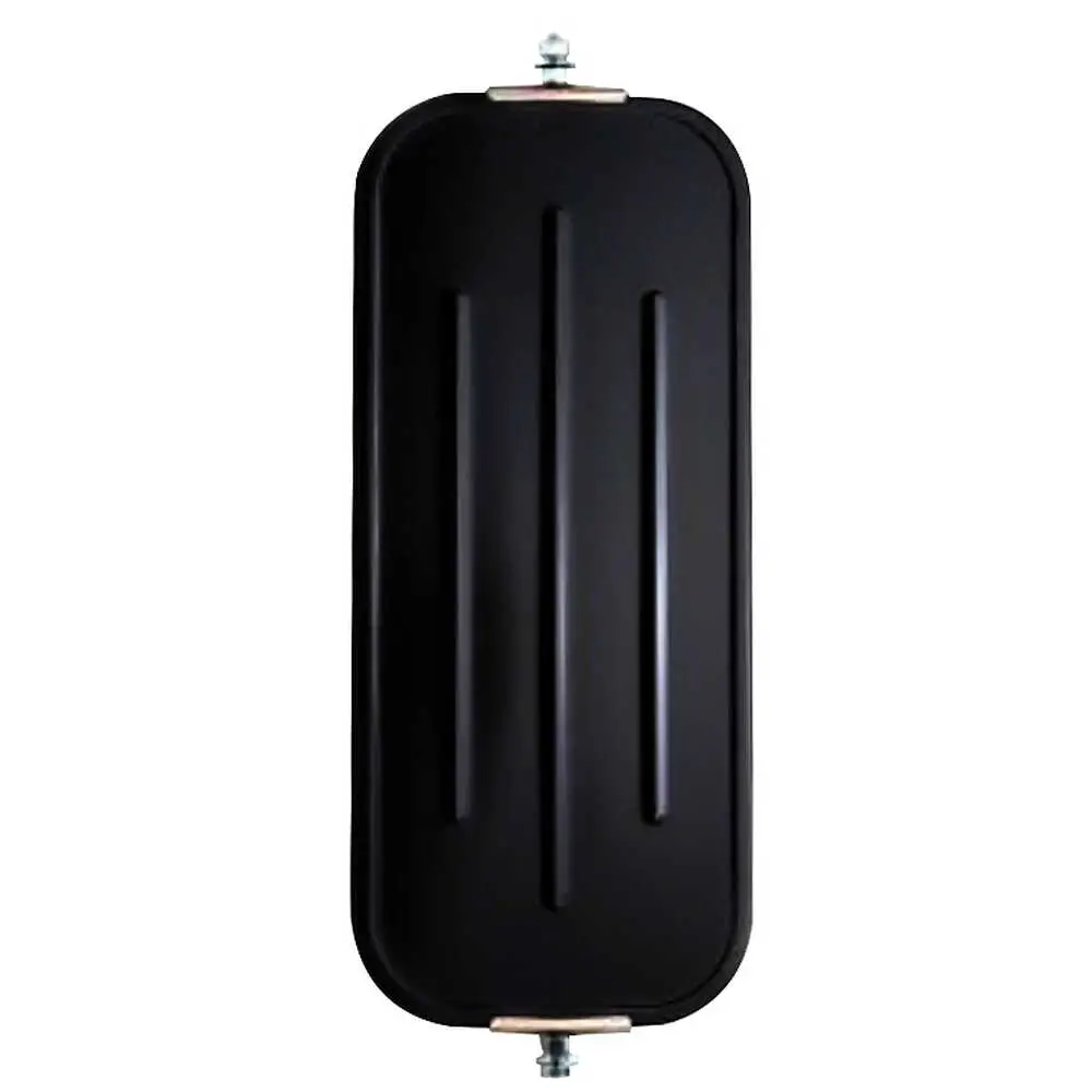 6.5" x 16" Black Ribbed Flat Back Mirror - universal