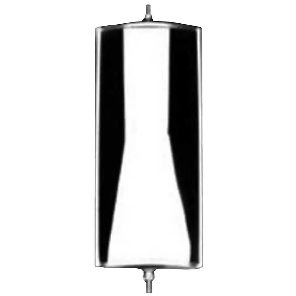 6.5"x16" Curved Pillow Back Mirror, Stainless Steel