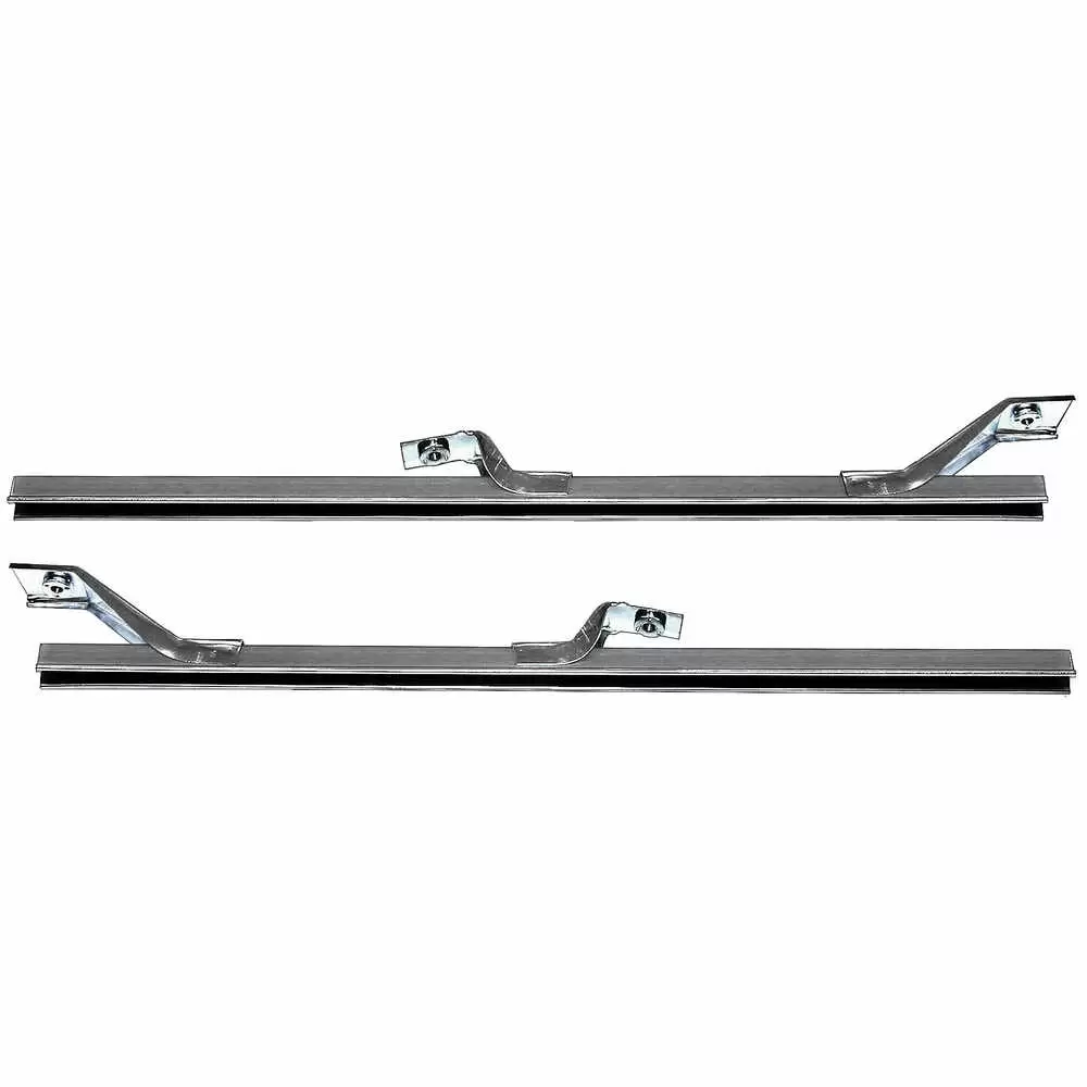 66-77 Ford Bronco Glass Run Division Bar Channel with Lower Lock Side with Bracket - Pair
