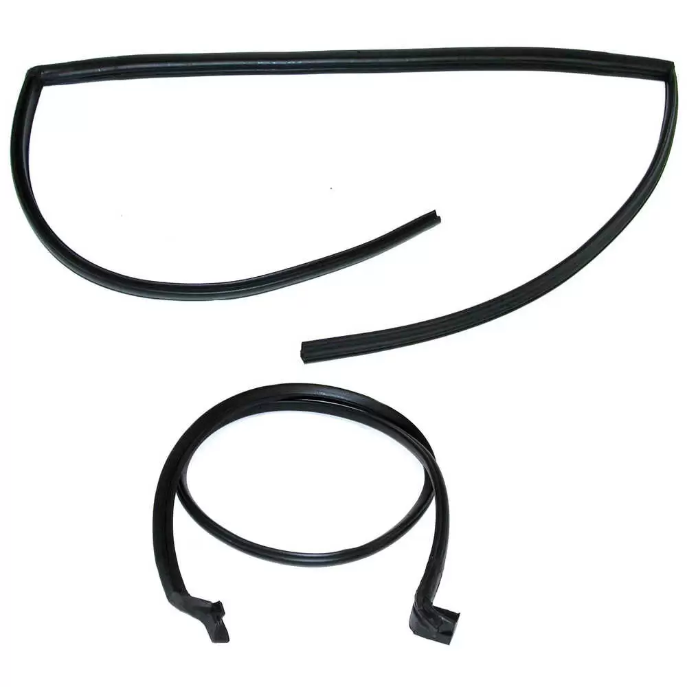 66-77 Ford Bronco Upper & Lower Door Weatherstrip Seal Kit with Molded Ends - Right Side