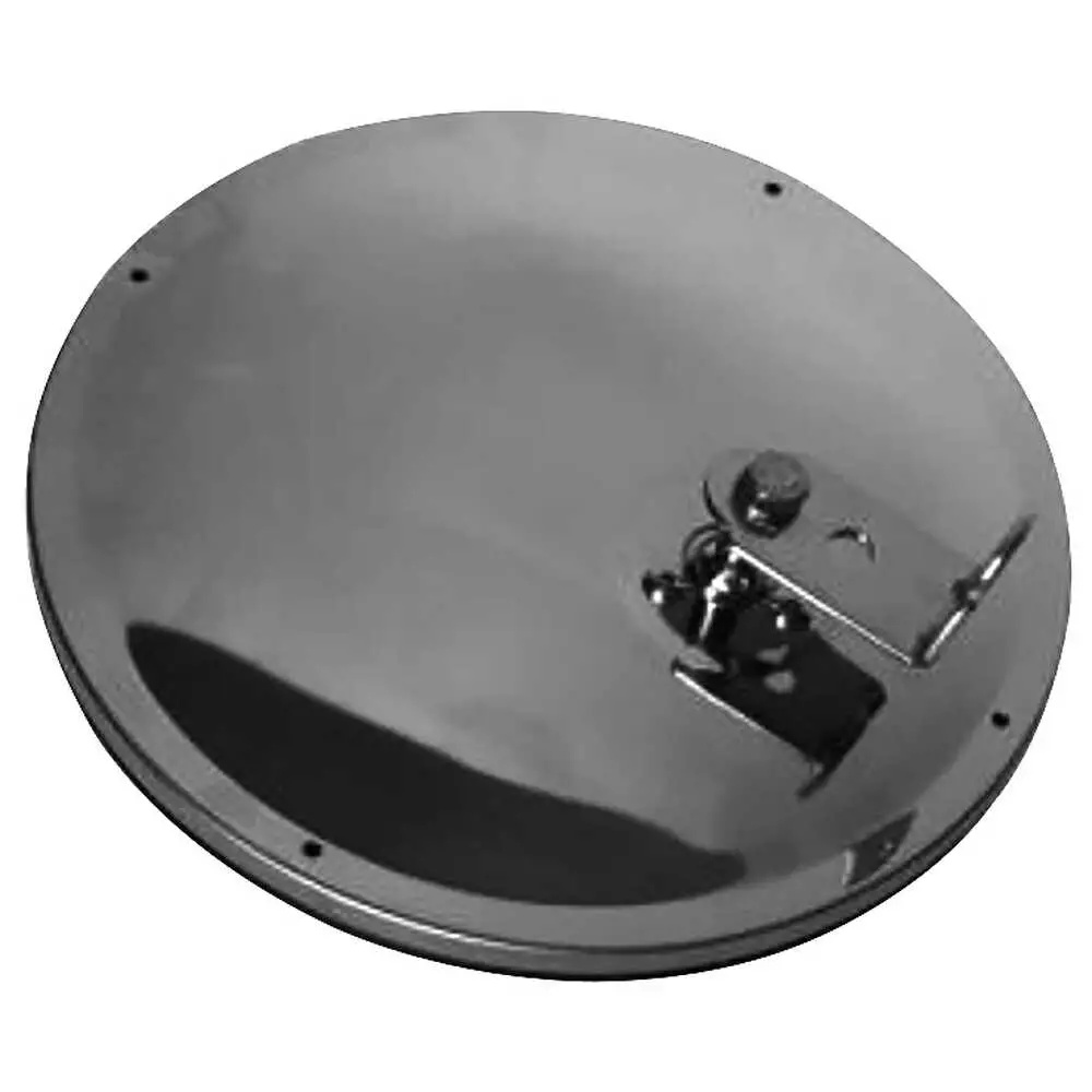 7-1/2" Offset Mount Convex Mirror, Stainless Steel