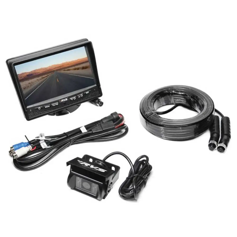 7" Monitor Rear View Wired Camera System w/ Adjustable Night Vision Camera