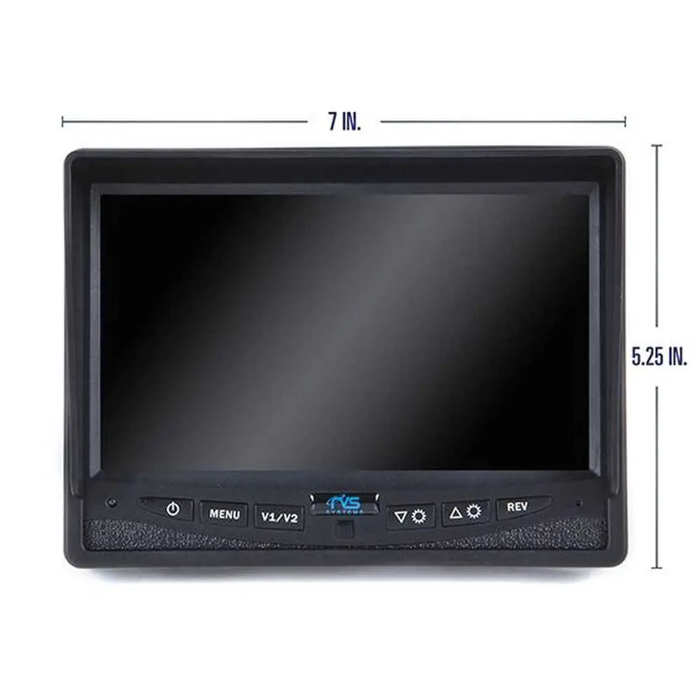 7" Monitor Rear View Wired Camera System w/ Remote & Adjustable Night Vision Camera - Handles Up To 3 Cameras
