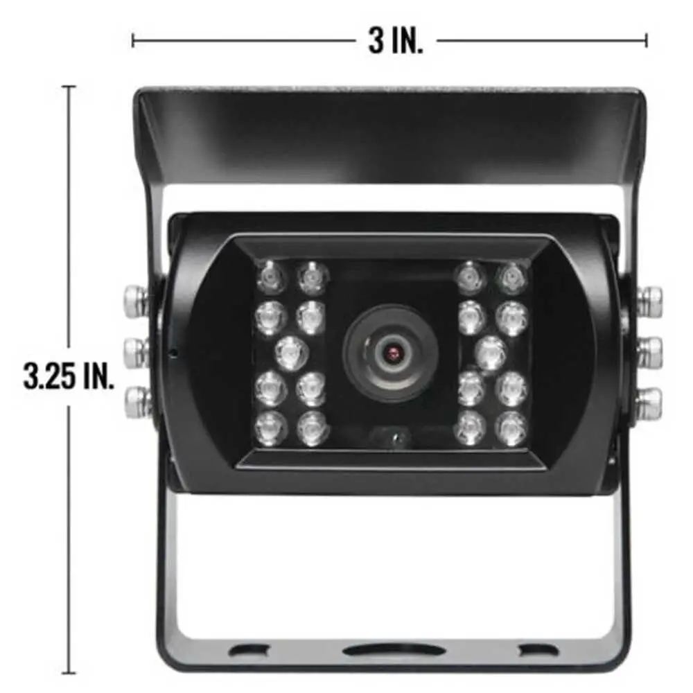 7" Monitor Rear View Wired Camera System w/ Remote & Adjustable Night Vision Camera - Handles Up To 3 Cameras