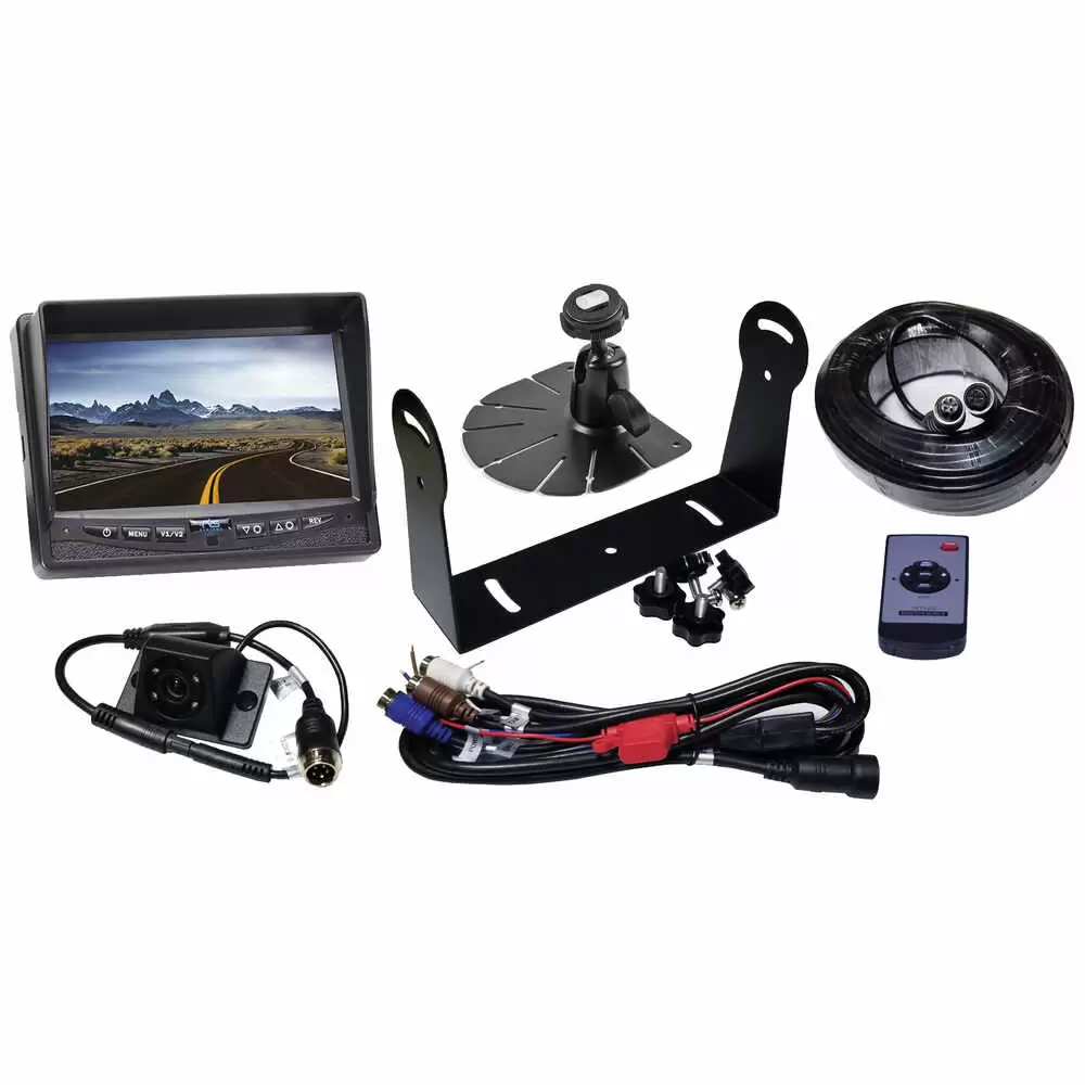 7" Rear View Camera System with Night Vision that can Handle up to 3 Cameras