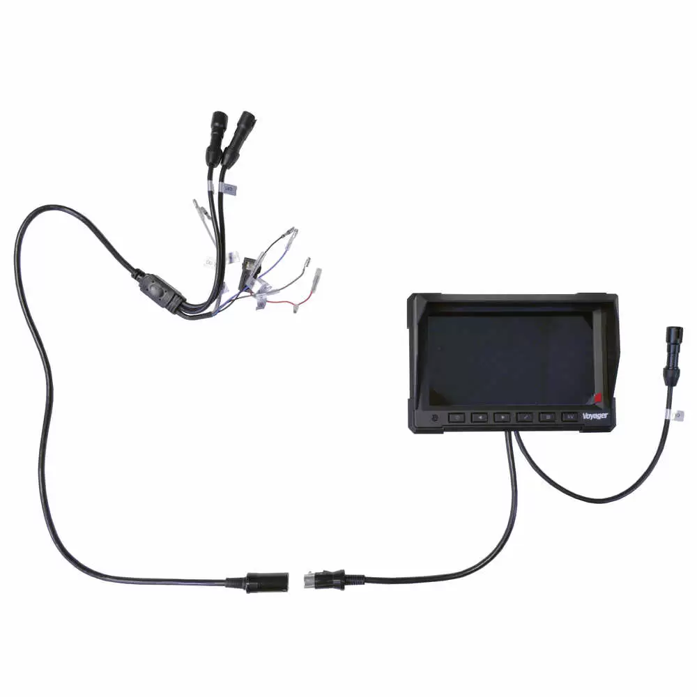 7" Rear View LCD Color Monitor for a Wired System with 3 Camera Inputs