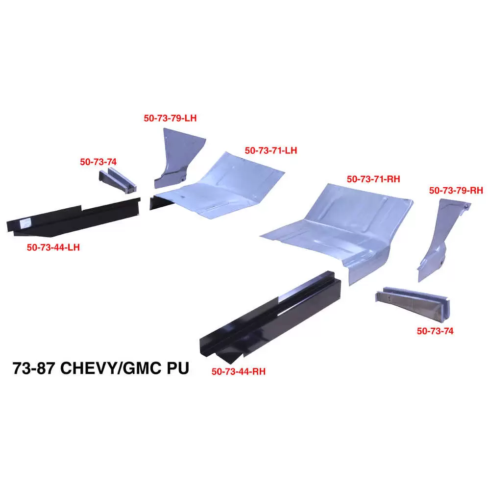 73-91 Chevrolet Blazer Footwell Side Panel - Right Side